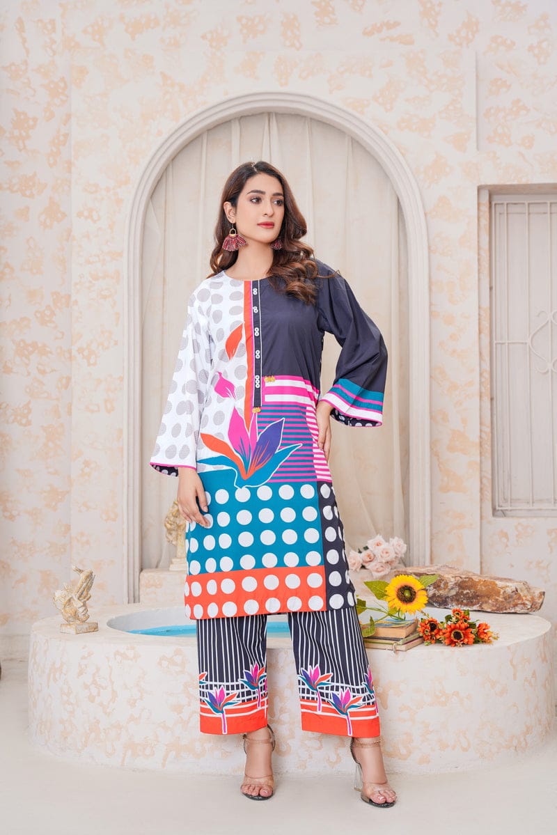 Multi Silky Lawn 2pc
