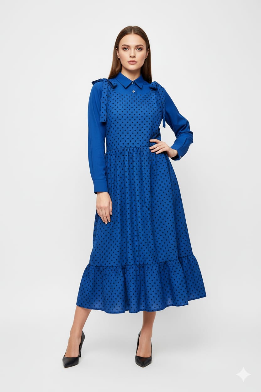 Polka dot maxi