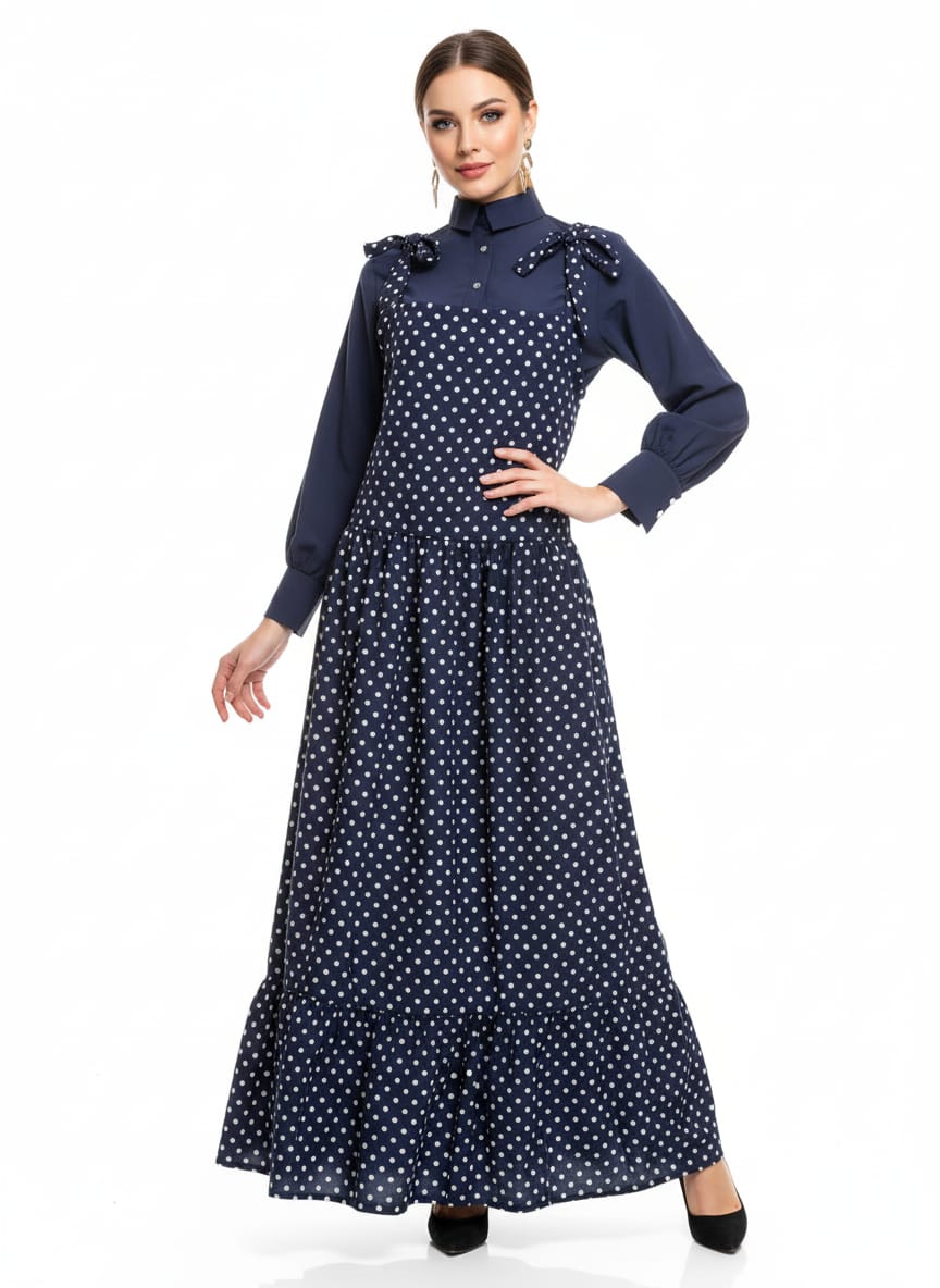 Polka dot maxi